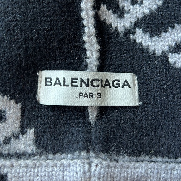 BALENCIAGA Jacquard logo beanie in grey/black unisex - Picture 5 of 6